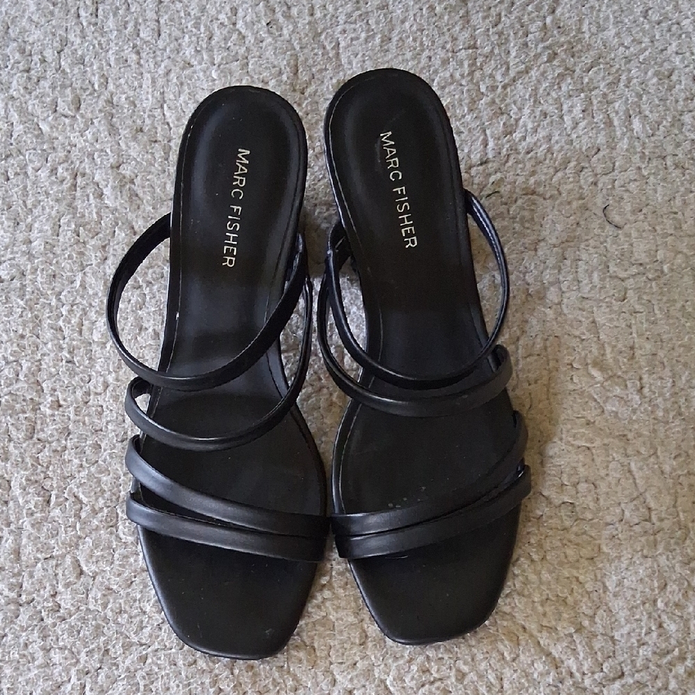 Marc Fisher Black Strappy Sandals